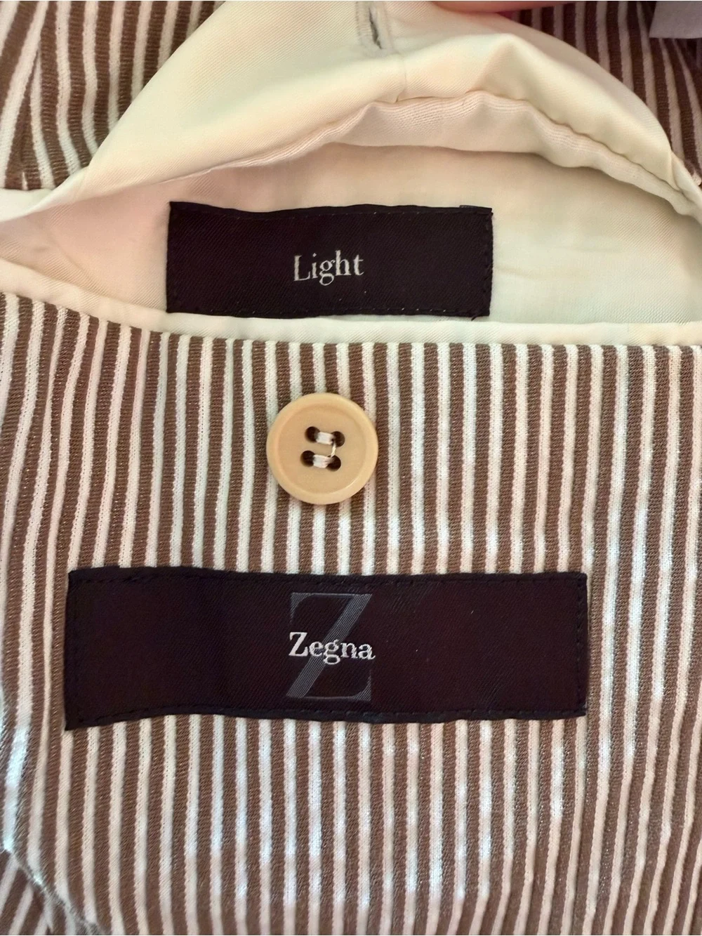 Classic Tan Seersucker Sport Coat - Two-Button Notch Lapel